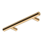 6" Satin Brass Solid Stainless Steel T-Bar Cabinet and Drawer Pulls 3-3/4" Center to Center