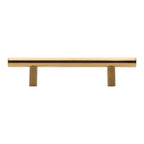 6" Satin Brass Solid Stainless Steel T-Bar Cabinet and Drawer Pulls 3-3/4" Center to Center