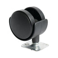 50mm Heavy-Duty Nylon Twin Wheel Free-Swivel Caster | Plate Mount