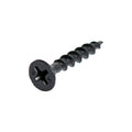 6 X 1-Inch Coarse Thread Drywall Screws | Phillips Bugle Head, Black Phosphate Coating
