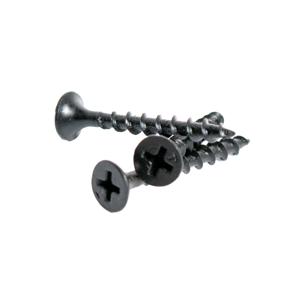 6 X 1-1/4 Inch Coarse Thread Drywall Screws | Phillips Bugle Head, Black Phosphate Coating