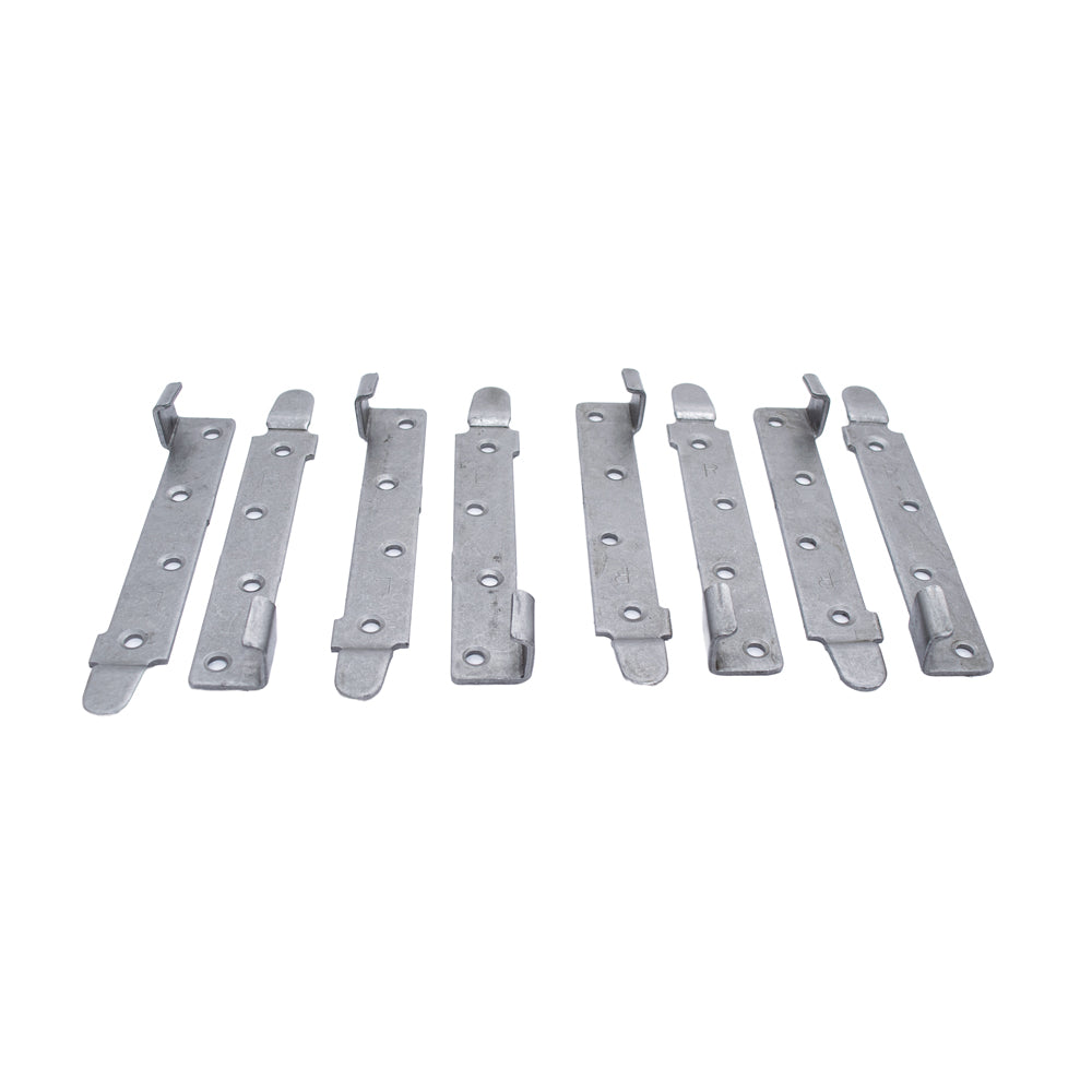 Heavy-Duty Steel Bed Rail Brackets (Set of 4) – Non-Mortise Hook Plates for Wooden Bed Frames