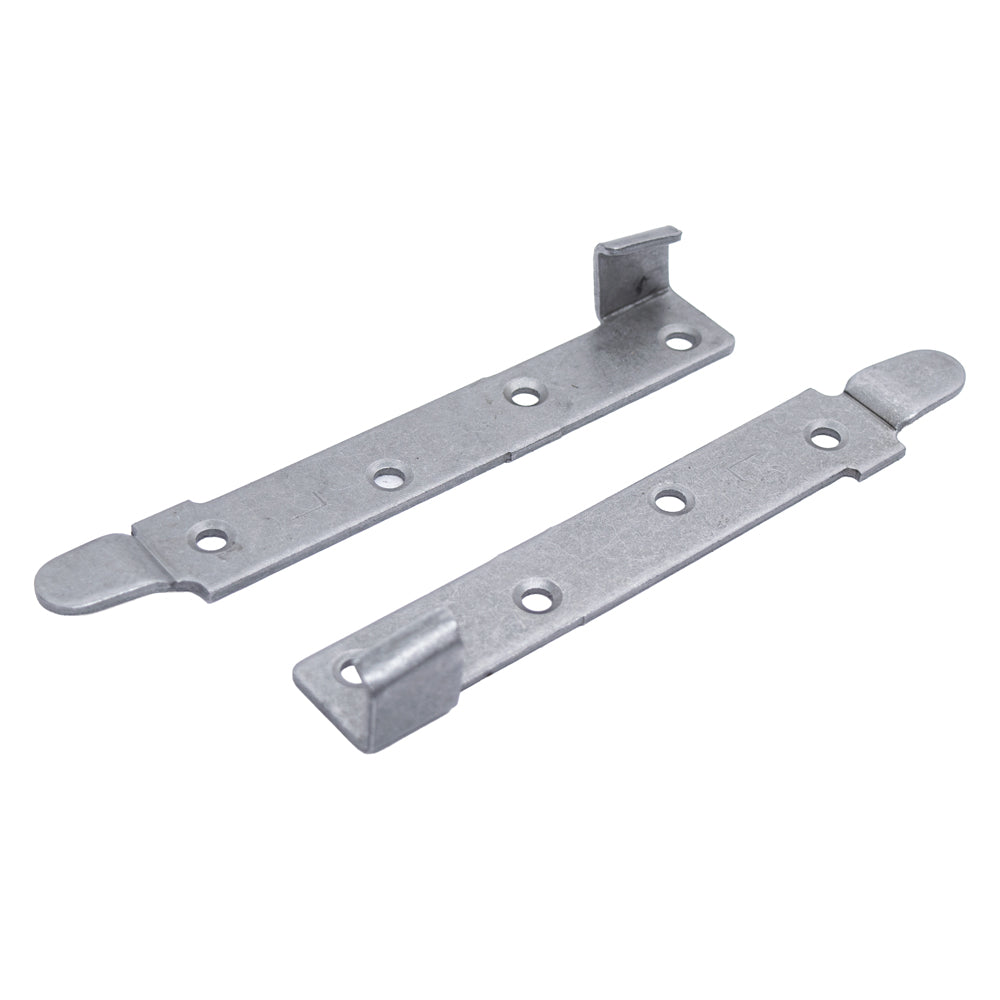Heavy-Duty Steel Bed Rail Brackets (Set of 4) – Non-Mortise Hook Plates for Wooden Bed Frames
