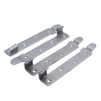 Heavy-Duty Steel Bed Rail Brackets (Set of 4) – Non-Mortise Hook Plates for Wooden Bed Frames