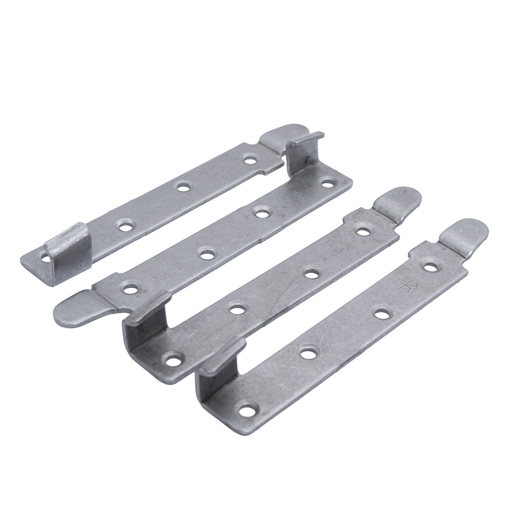 Heavy-Duty Steel Bed Rail Brackets (Set of 4) – Non-Mortise Hook Plates for Wooden Bed Frames