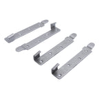 Heavy-Duty Steel Bed Rail Brackets (Set of 4) – Non-Mortise Hook Plates for Wooden Bed Frames