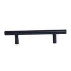6" Matte Black Solid Stainless Steel T-Bar Cabinet and Drawer Pulls 3-3/4" Center to Center