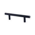 6" Matte Black Solid Stainless Steel T-Bar Cabinet and Drawer Pulls 3-3/4" Center to Center