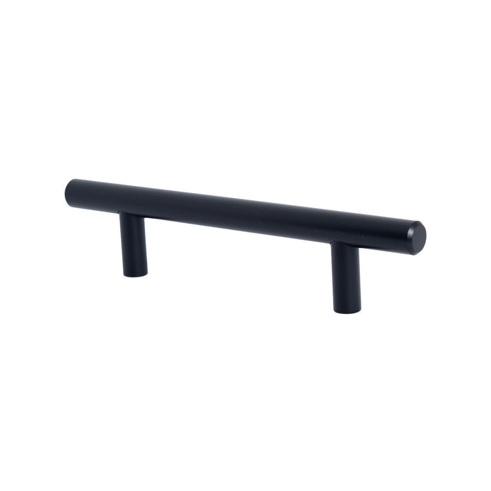 6" Matte Black Solid Stainless Steel T-Bar Cabinet and Drawer Pulls 3-3/4" Center to Center