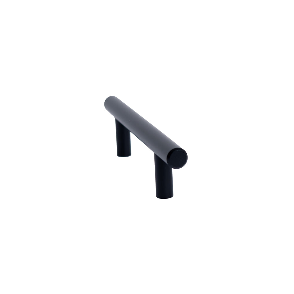 6" Matte Black Solid Stainless Steel T-Bar Cabinet and Drawer Pulls 3-3/4" Center to Center