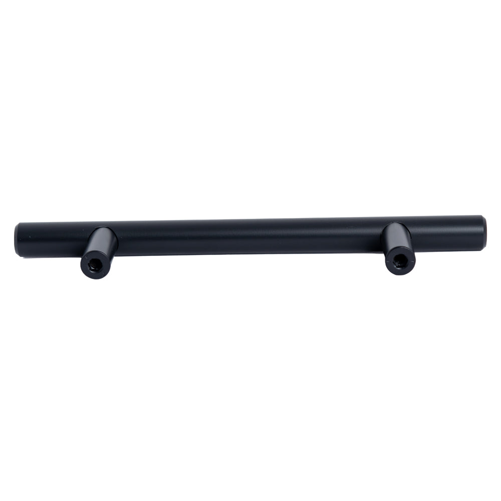 6" Matte Black Solid Stainless Steel T-Bar Cabinet and Drawer Pulls 3-3/4" Center to Center