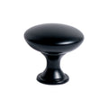 Traditional Solid Round Cabinet Knob 1-3/16" Diameter - Matte Black