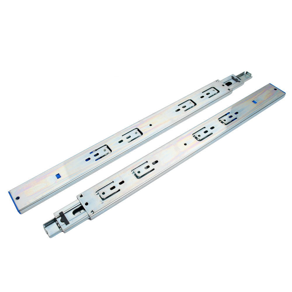 18" Push to Open Full Extension Side Mount Ball Bearing Drawer Slide 100 lbs