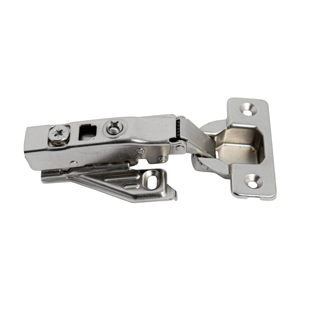 Soft-Close Concealed Cabinet Hinge, 110-Degree Clip-On European Hinge with Mounting Plate for Frameless Cabinets