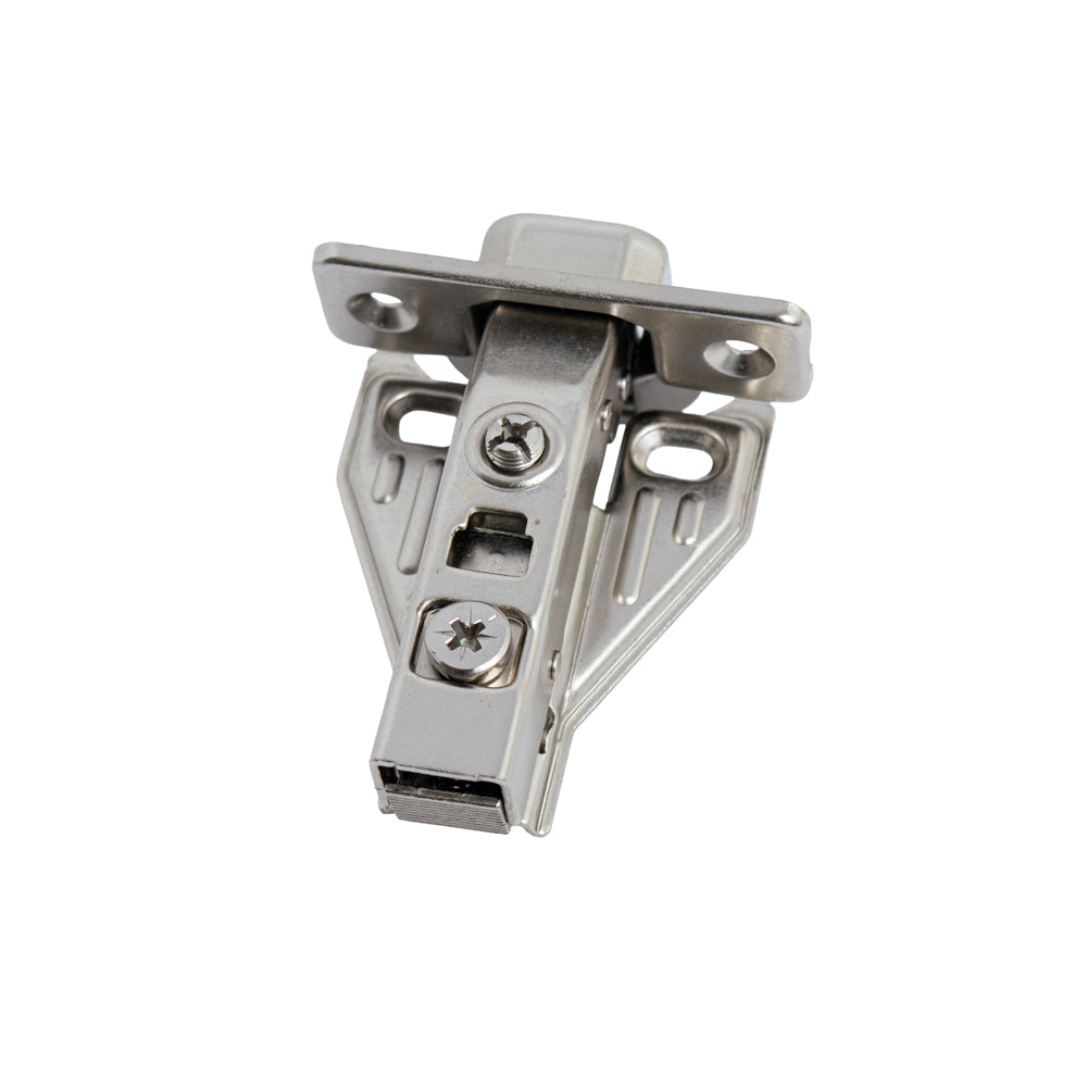 Soft-Close Concealed Cabinet Hinge, 110-Degree Clip-On European Hinge with Mounting Plate for Frameless Cabinets