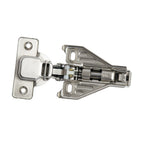Soft-Close Concealed Cabinet Hinge, 110-Degree Clip-On European Hinge with Mounting Plate for Frameless Cabinets
