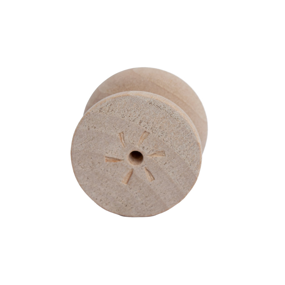 Button Style Unfinished Natural Wood Cabinet Knob