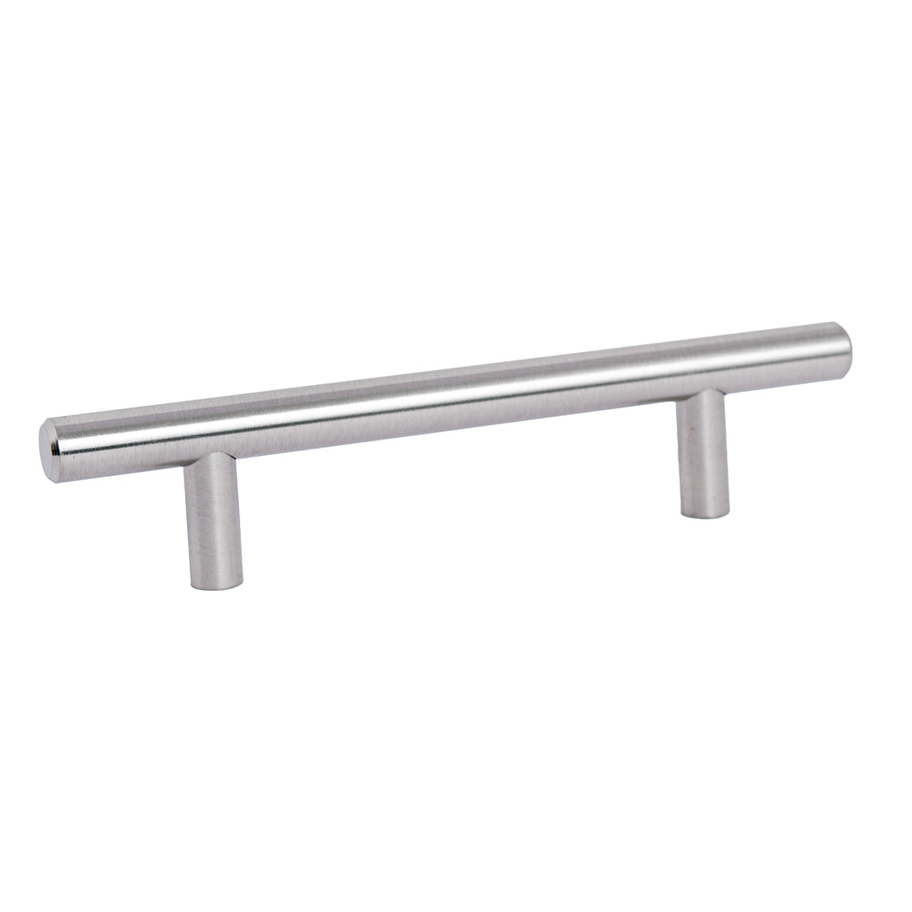 6" Satin Nickel Solid Stainless Steel T-Bar Cabinet and Drawer Pulls 3-3/4" Center to Center