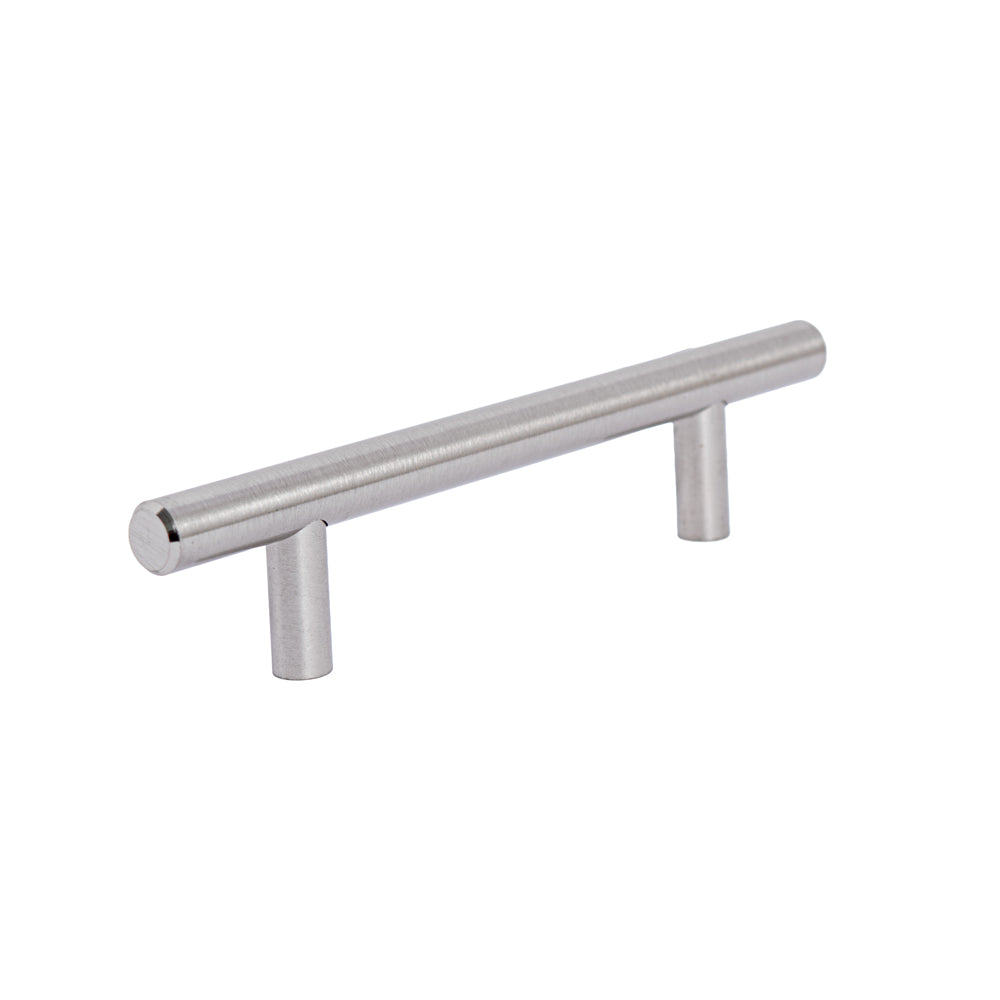6" Satin Nickel Solid Stainless Steel T-Bar Cabinet and Drawer Pulls 3-3/4" Center to Center