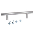 6" Satin Nickel Solid Stainless Steel T-Bar Cabinet and Drawer Pulls 3-3/4" Center to Center